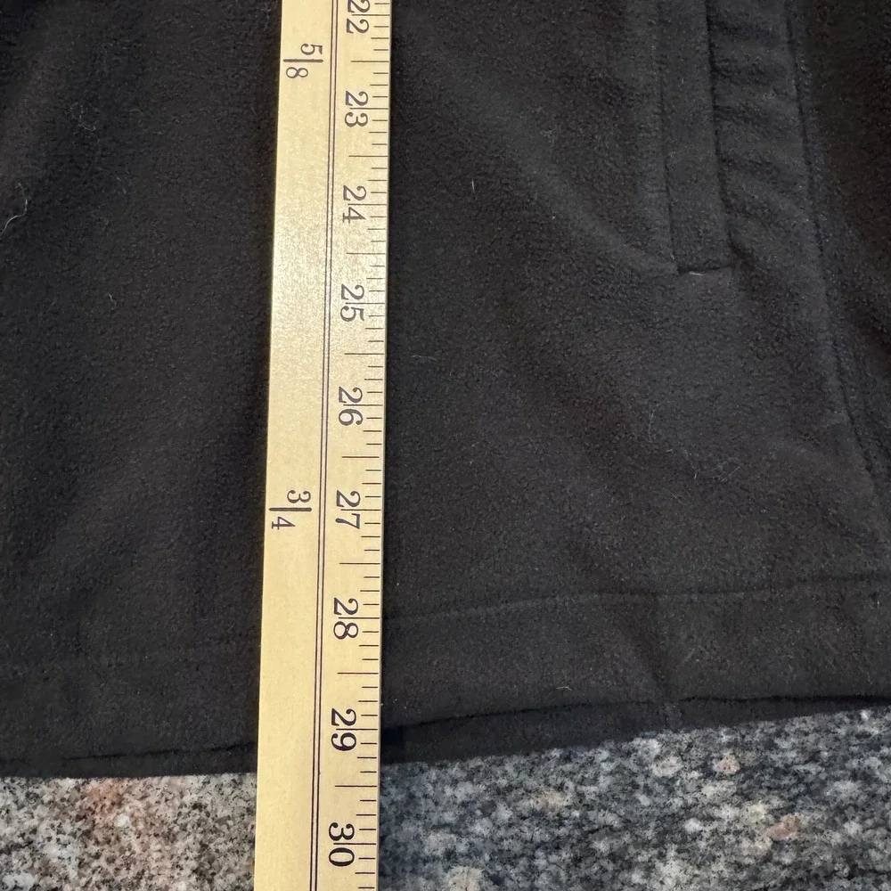 The North Face Fleece Jacket Mens XL Black Full Zip Mock Neck Logo Outdoor